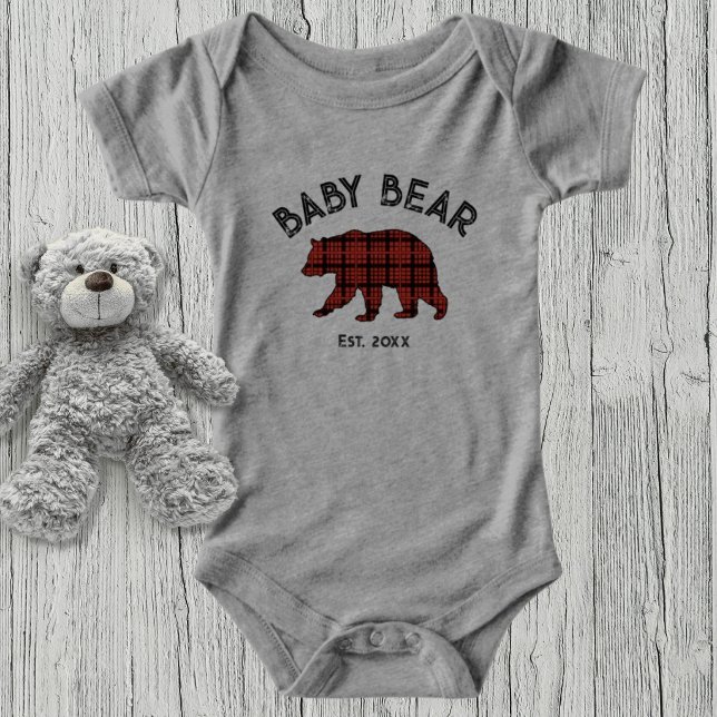 Country Plaid Baby Bear Birth Year Established (Von Creator hochgeladen)