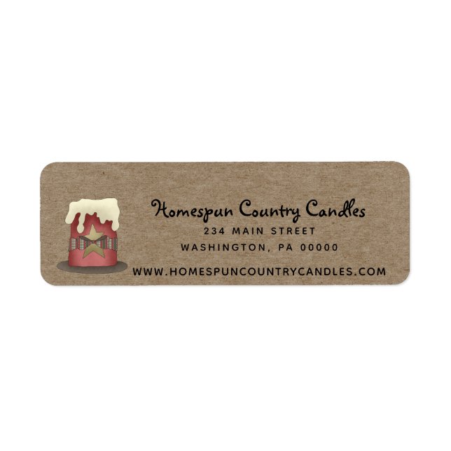 Country Primitive Grubby Candle Kraft Rückkehr (Vorne)