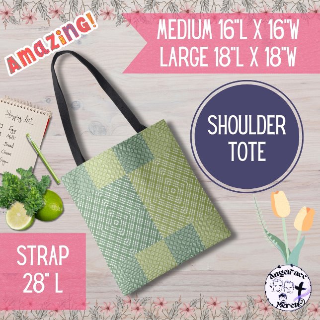 Country Quilt Green Tasche (Shop in style or hang out with friends with these cute duo-toned green bags!)