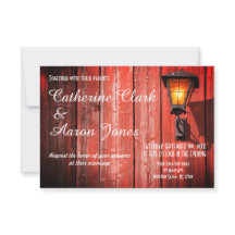 Country Red Barn Wedding - Einladung