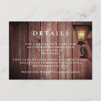 Country Red Barn Wedding Gästedaten Begleitkarte