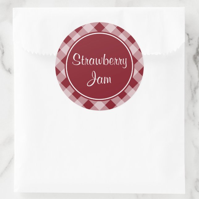 Country Red Gingham Kitchen Stickers (Tasche)