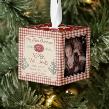 Country Red Karos Baby Mein erstes Weihnachtsfest 