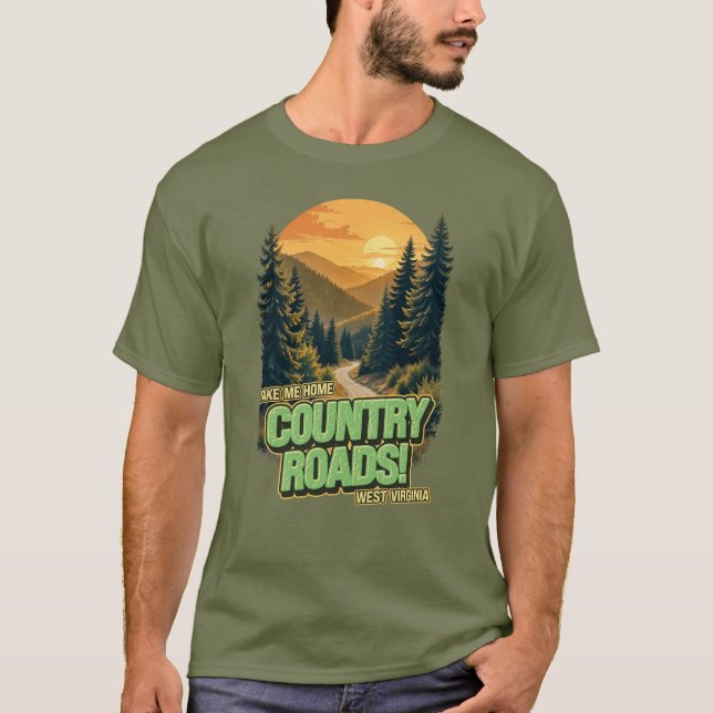 Country Road West Virginia Tshirt (Vorderseite)