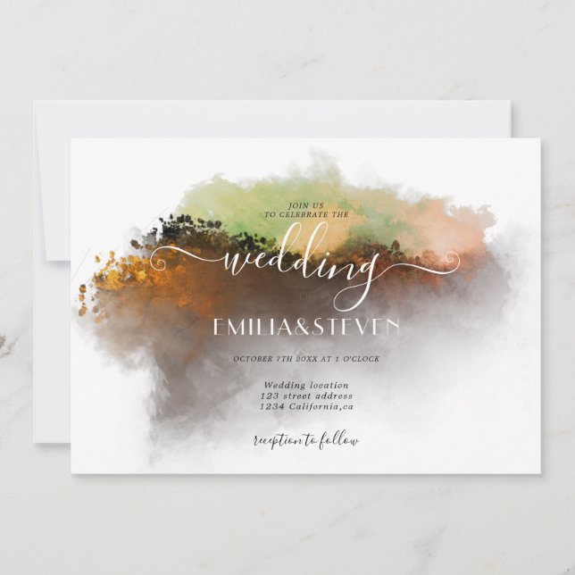 Country Rocky Mountains Landschaft Hochzeit Einladung (Vorderseite)