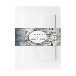 Country Rustic Birch Tree Hochzeit Einladungsbanderole