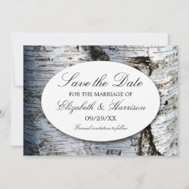 Country Rustic Birch Tree Hochzeit Save The Date