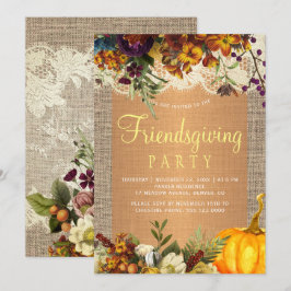 Country rustic blumengeschmückte Freundschaft Part Einladung