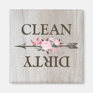 Country Rustic Floral Rose lave-vaisselle Magnet
