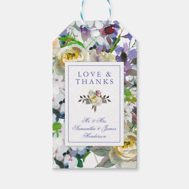 Country Rustic Peony Wedding Geschenk Tag Geschenkanhänger (Vorderseite)