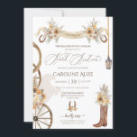 Country Rustic Ranch Western Sweet 16 Birthday Einladung<br><div class="desc">Elegantes rustikales Design mit Charro/Cowboy/Ranch Thema. Mit Sonnenblumen,  getrockneten Blumen und Bohobäumen,  einem Cowboy Stiefel und Ranch/Bauernelemente.</div>