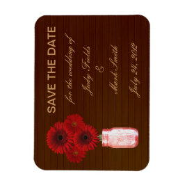 Country Rustic Red Mason Jar speichern Datum Magne Magnet