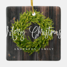 Country Rustic Wood frohe Weihnachtsgrüße