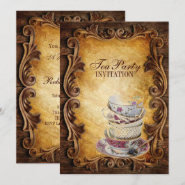 Country rustikal cupcake Brautparty Tee Party Einladung