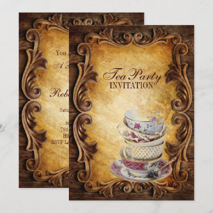 Country rustikal cupcake Brautparty Tee Party Einladung