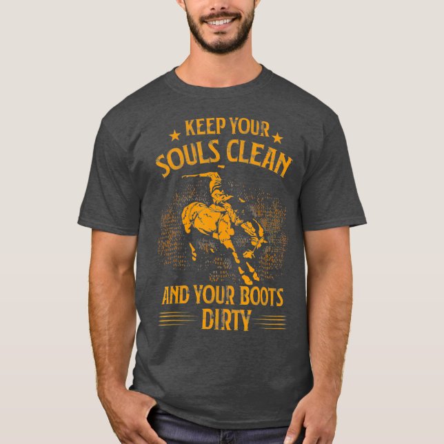 Country Saloon Western Rodeo Geschenk Idee Cowboy T-Shirt (Vorderseite)