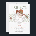 Country Santa Christmas Baby Dusche Einladung<br><div class="desc">Groovy Retro-Thema Western Weihnachtsdusche Einladung mit santa und Urlaubspflege Akzente . Ideal für ein Party mit Themen für jeden Geschmack!</div>