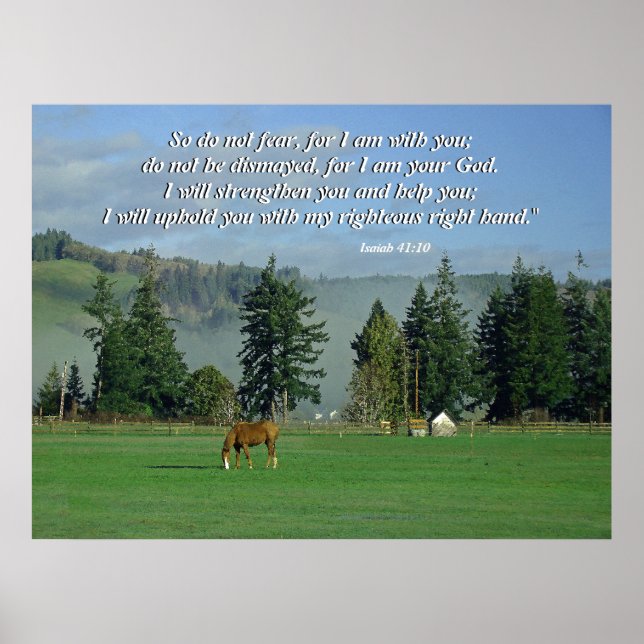 Country Scene Isaiah 41:10 Print Poster (Vorne)