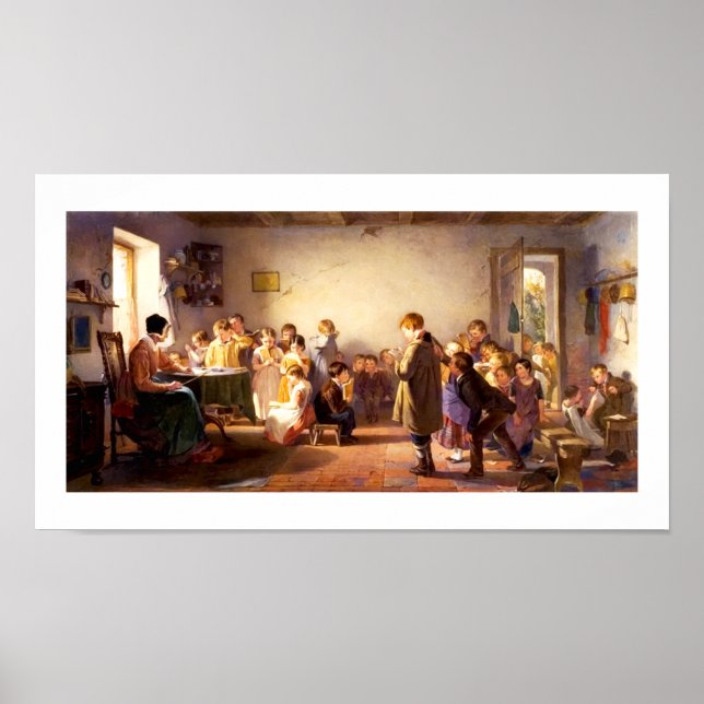 "Country School" von Winslow Homer. Fine Art Print Poster (Vorne)