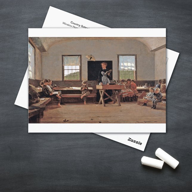 Country School Winslow Homer Postkarte (Von Creator hochgeladen)