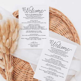 Country Script Wedding Itinerary Hotel Bag Programm
