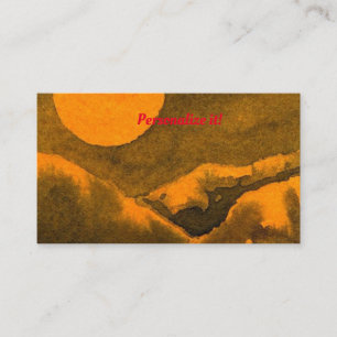 Country See nachts mit Jägern oder Erntemond Visitenkarte