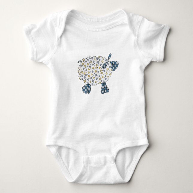 Country Sheep Bodysuit Baby Strampler (Vorderseite)