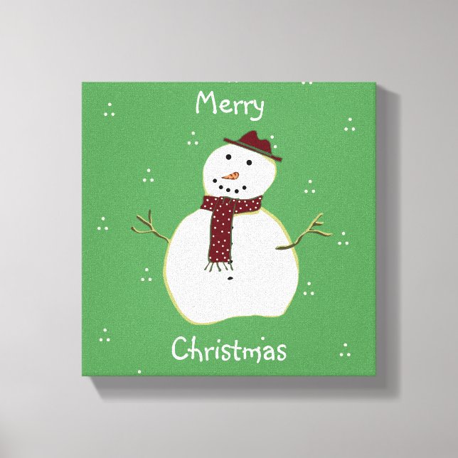 Country Snowman Canvas Print Leinwanddruck (Vorderseite)