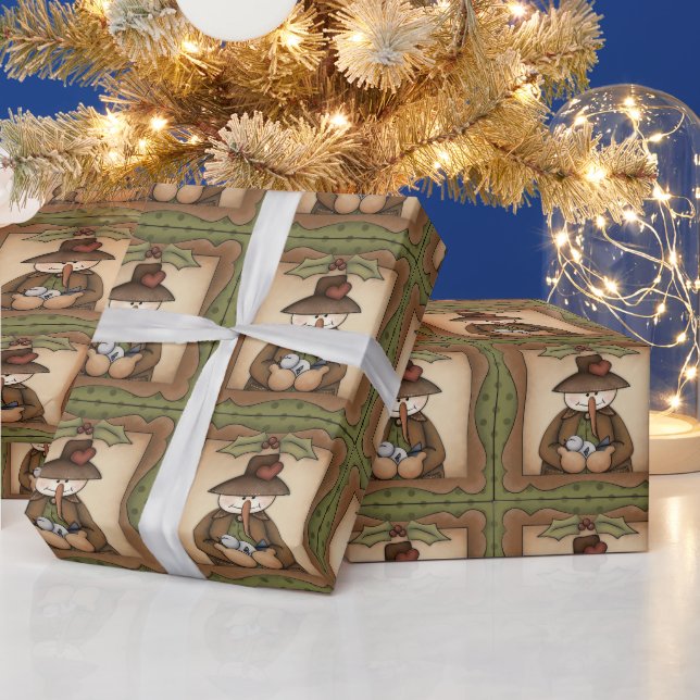 Country Snowman Holiday Packpapier (Feiertage)