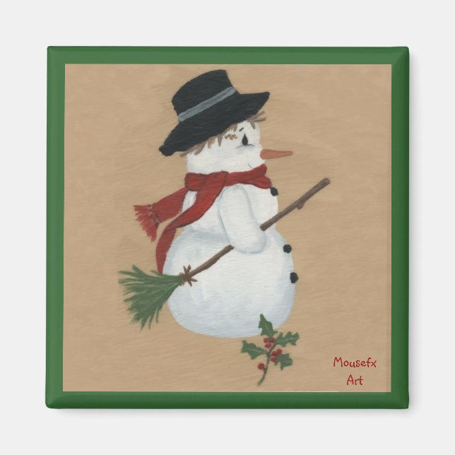 Country Snowman Magnet (Vorne)