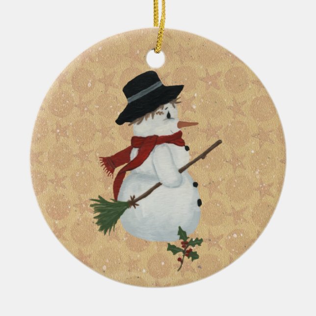 Country Snowman Ornament (Vorne)