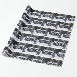 Country Snowy Farm Tractor Photo Wrapping Paper Geschenkpapier