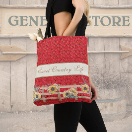 Country Sonnenblumen auf Bandana Print Custom Tasche