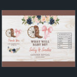 Country Stiefel oder Bows Gender Reveal Chip Bag Flyer<br><div class="desc">Vorlage für die Chip-Bag-Vorlage für Länderstiefel oder Bows</div>