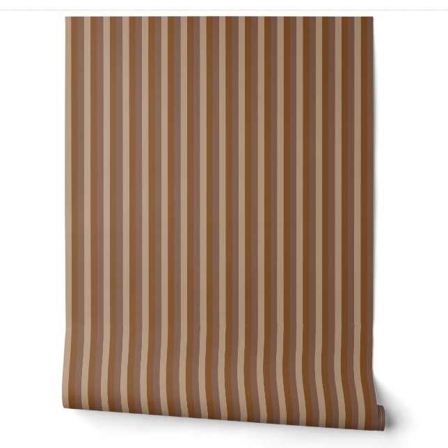 Country Style 1/4" Rustikale braune Streifen Tapete (Abrollen)