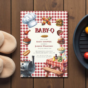Country Style Baby-Q-Dusche Einladung
