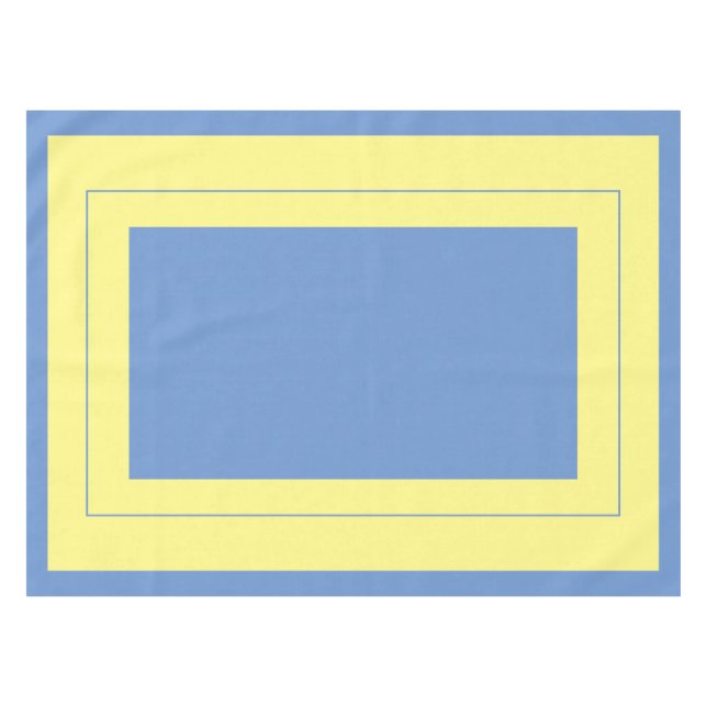 Country style, blau und gelb, Baumwolle Tischdecke (Vorderseite (Horizontal))