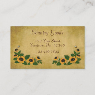 Country Sunblumen Business Card Visitenkarte
