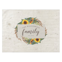 Country Sunblumen Rustic Wood Familienname Tischdecke