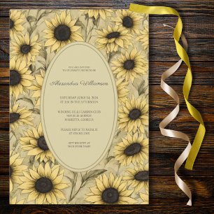 Country Sunflower Bridal Dusche Einladung