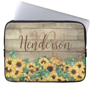 Country Sunflower Familienname Laptopschutzhülle