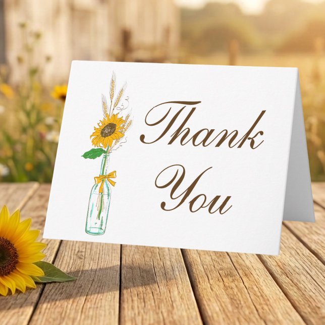 Country Sunflower Floral Danke Rustic Wedding (Von Creator hochgeladen)