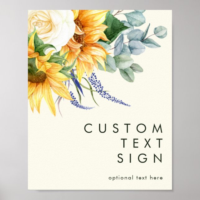 Country Sunflower | Gelbe Karten und Geschenke nac Poster (Vorne)