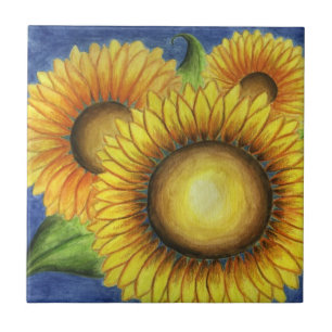 Country Sunflower Kitchen Trivet Tile Geschenk Fliese