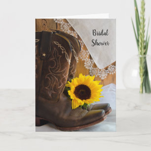 Country Sunflower Lace Bridal Dusche Einladung