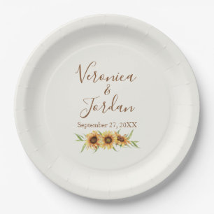 Country Sunflower Pappteller