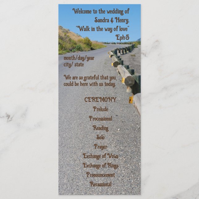 Country Sunflower Programme de mariage occidental (Devant)