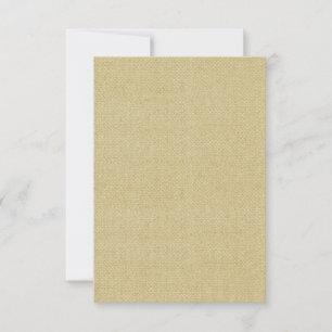 Country Sunflower Rustic Burlap Wedding RSVP Karte