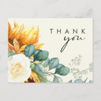 Country Sunflower Script Yellow Wedding Vielen Dan