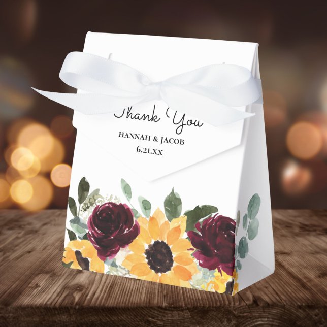Country Sunflower Vielen Dank für Ihre Hochzeit Geschenkschachtel (Von Creator hochgeladen)